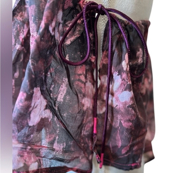 Free People Intimately Night Garden Combo Pajama Set Floral Top & Shorts NWT XL - Picture 7 of 9